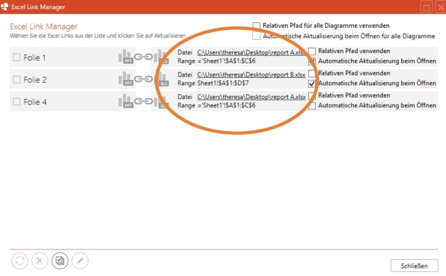 Excel Link Manager Quelle PowerPoint-Excel-Verknüpfungen automatisch aktualisieren