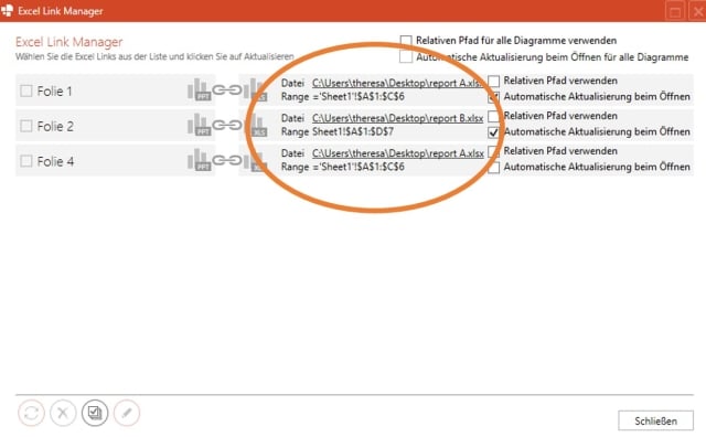 Excel Link Manager Quelle PowerPoint-Excel-Verknüpfungen automatisch aktualisieren