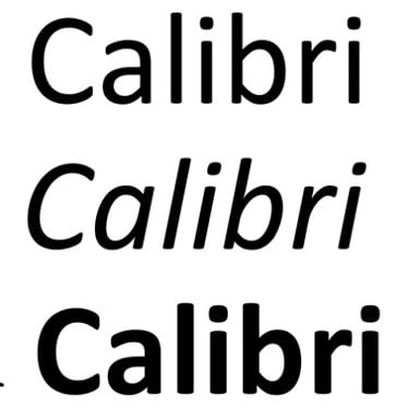 Calibri font
