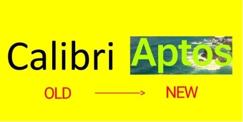 Aptos font