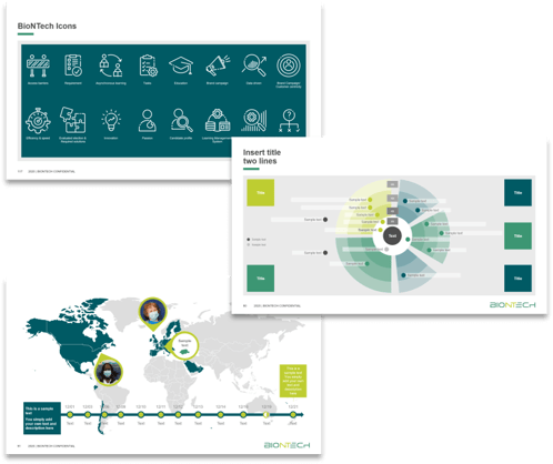 BioNTech creates presentations like a graphic professional