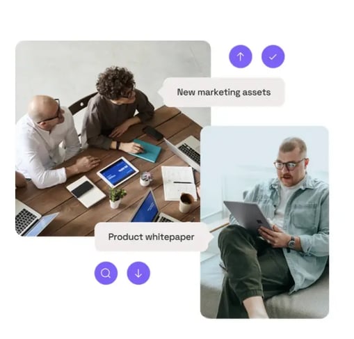 Various people working with Frontify