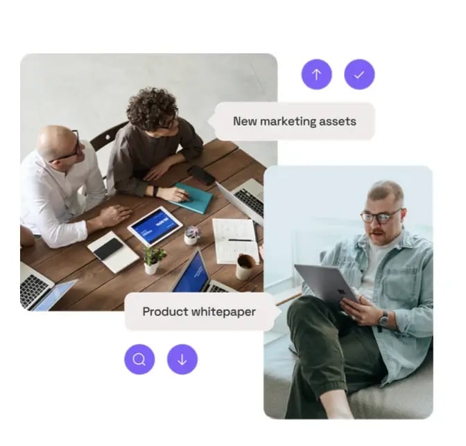 Verschiedene Personen arbeiten mit Frontify