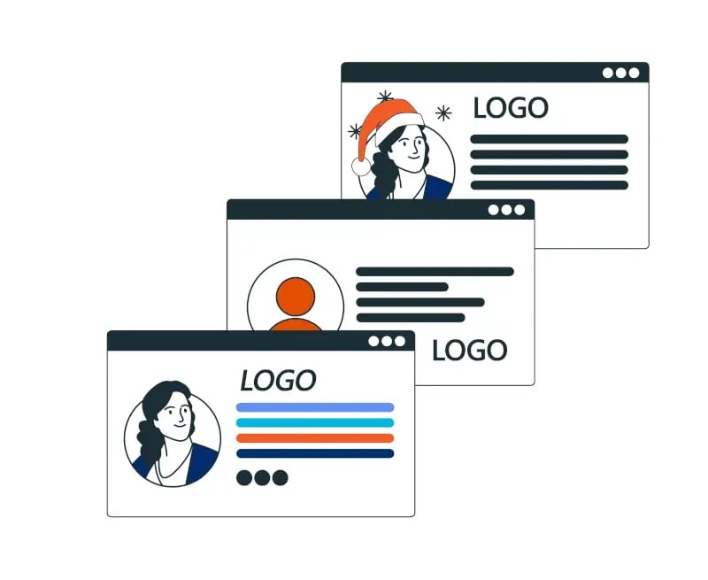 Different email signatures