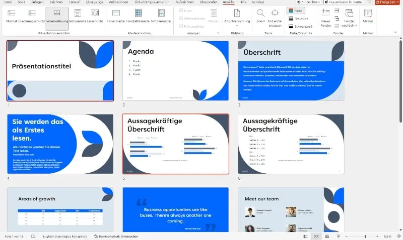 Slide Sorter-Ansicht