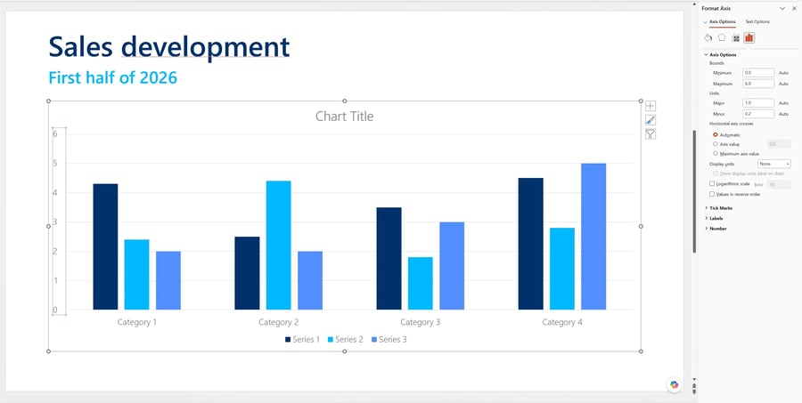 Axis Options in PowerPoint
