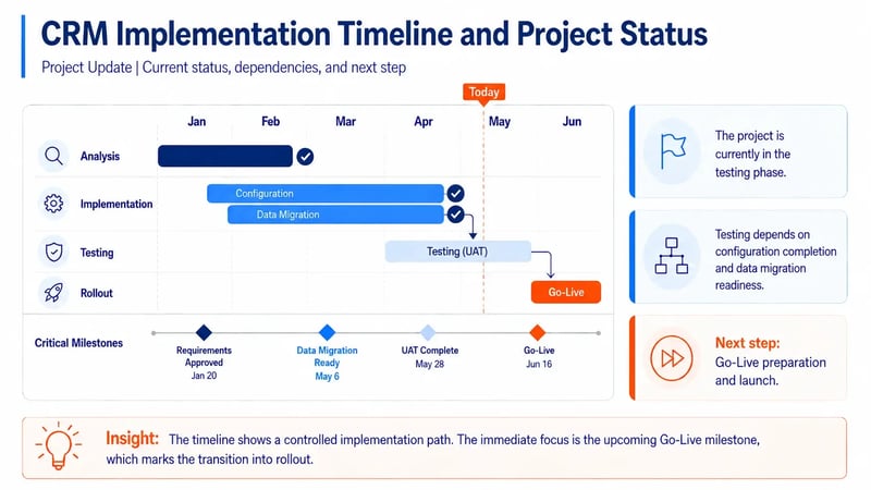 Project slide in PowerPoint