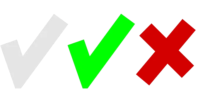 A group of check marks