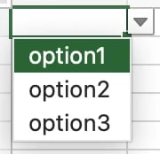 Drop-down list Excel