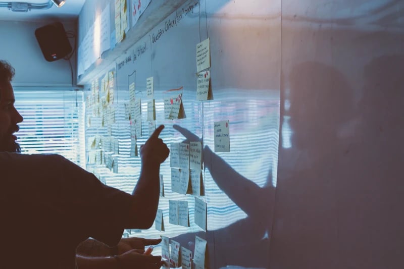 Kampagnenplanung mit Post-its