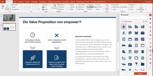 Icon Bibliothek empower Emojis Outlook PowerPoint Word
