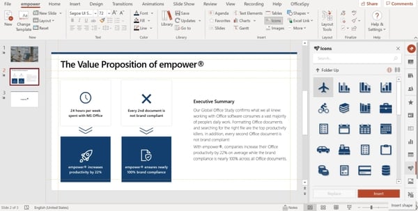 Icon library empower emoji powerpoint, outlook, word