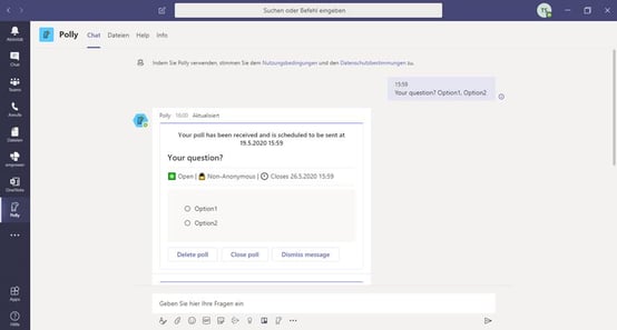 polly Microsoft Teams Business Apps
