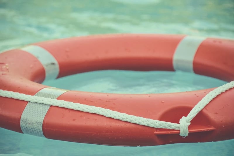 rescue ring in water