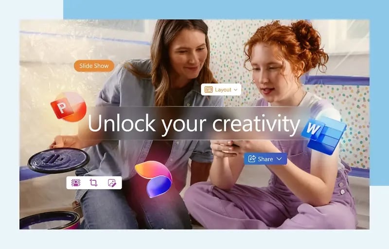 Microsoft Logos, Frau, Mädchen