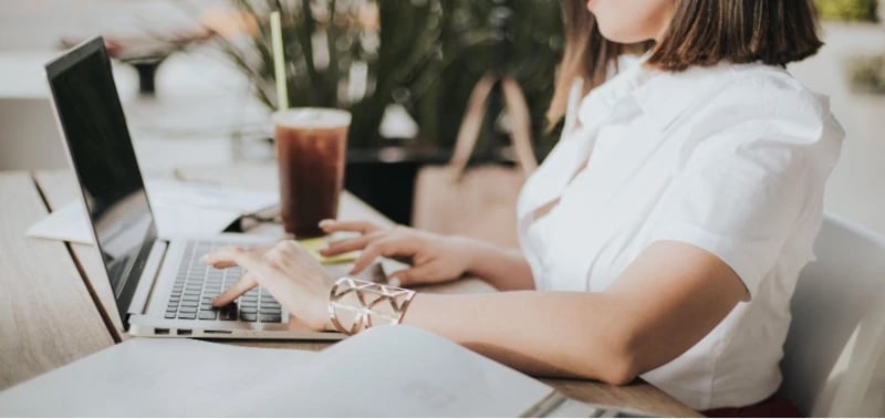 woman working in the office