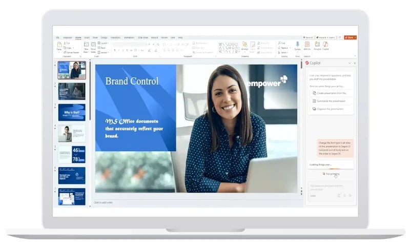Markenkonsistenz durch Copilot in PowerPoint