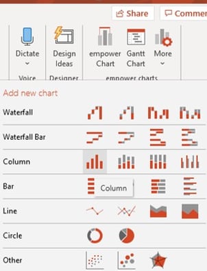 insert empower<sup>®</sup> Chart Automatically update PowerPoint Excel links