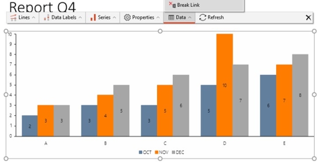 break link Automatically update PowerPoint Excel links