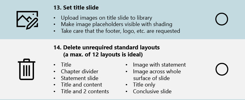 PowerPoint Master checklist 13 and 14