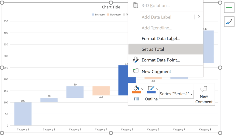 set as total or clear total create waterfall chart excel powerpoint guide