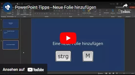 PPT shortcut video - Neue Folie hinzufügen