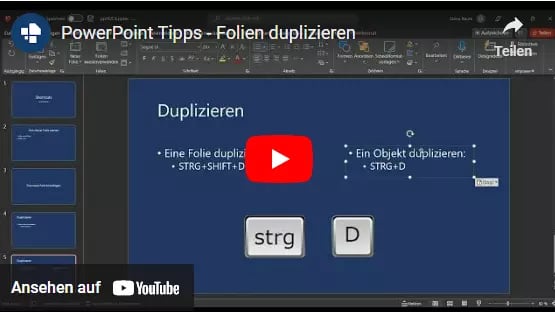 PPT shortcut video - Duplizieren