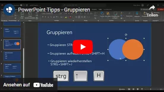 PPT shortcut video - Gruppieren