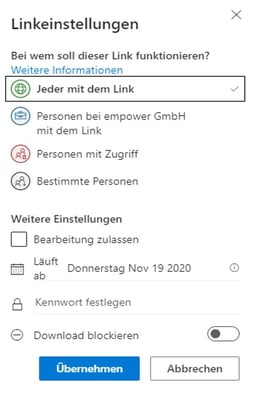 SharePoint jeder mit Link PowerPoint-Excel-Verknüpfungen automatisch aktualisieren