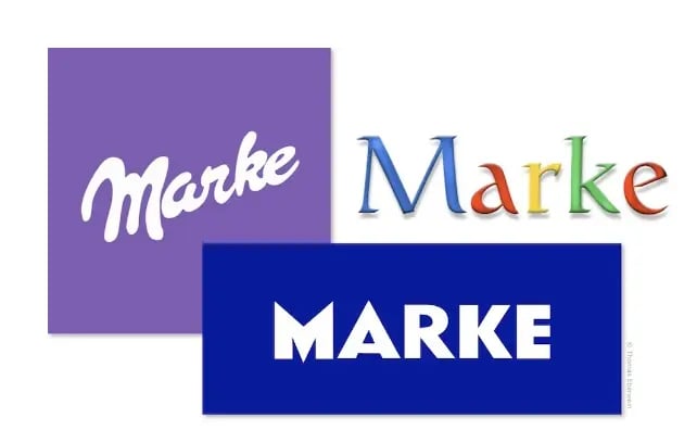 Logos von Milka, Google und Nivea
