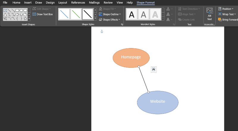 create mind maps in Word connect categories