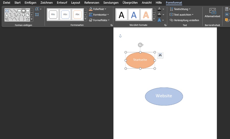 Mindmaps in Word Kategorien anlegen