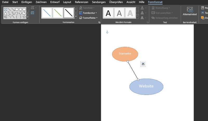 Mindmaps in Word Kategorien verbinden