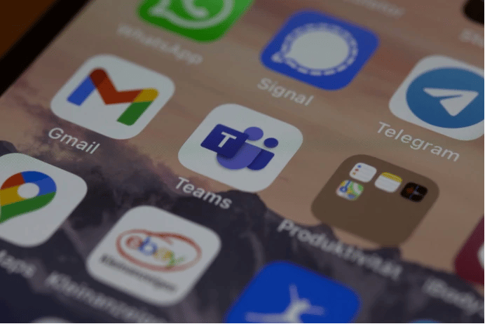 Microsoft Teams Icon auf dem Handy