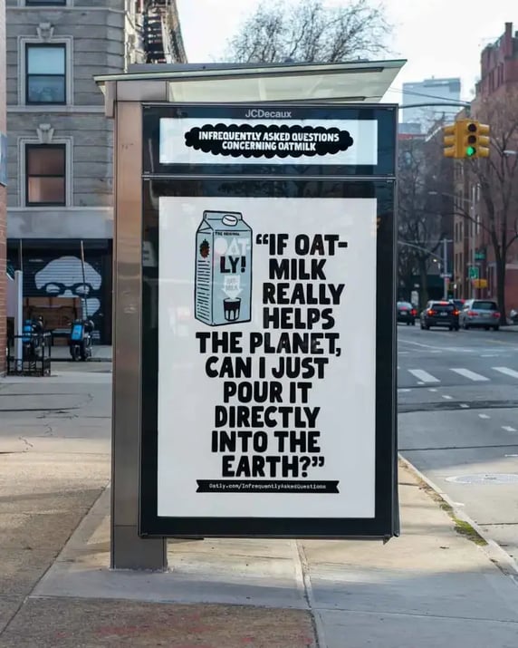 Plakatwerbung Oatly