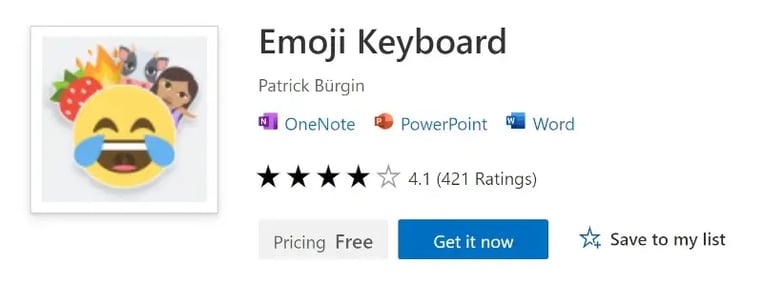 PowerPoint Add-ins für mehr Produktivität emoji keyboard