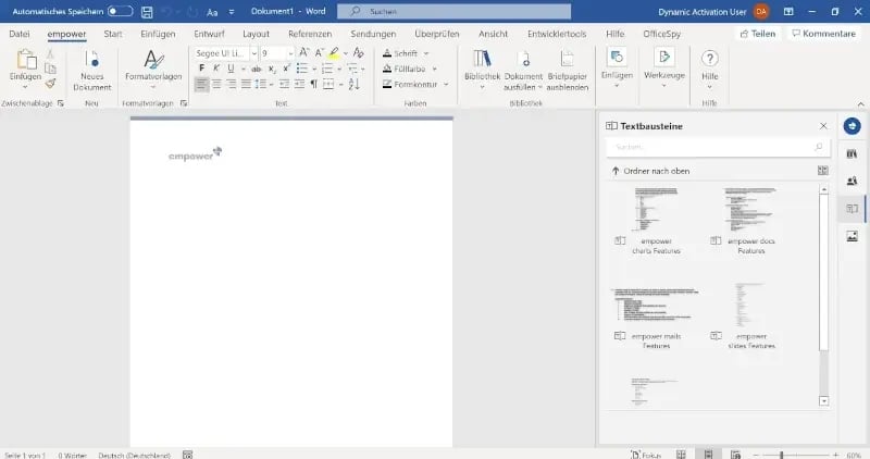 Word add in central document template management active directory