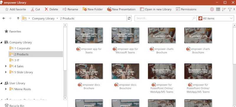 PowerPoint collaboration library