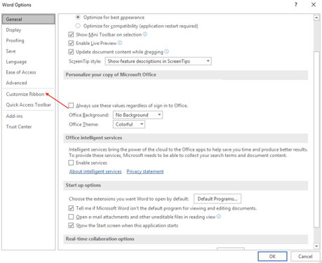 Create your own shortcuts in word