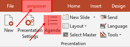 easy creation powerpoint agenda empower