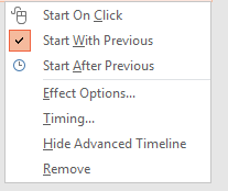 Start with previous - Create Video Powerpoint Animation