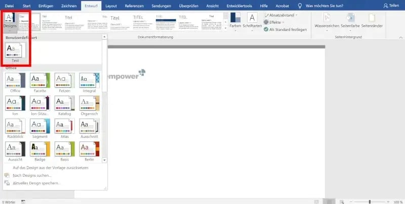 create word templates uniform design