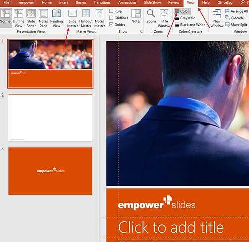 Master Color theme color scheme powerpoint presentation