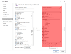 How to customize Office - individual quick access bar and tabs