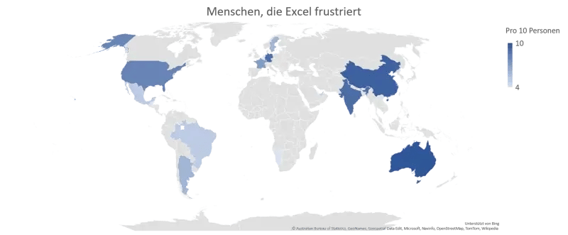 Ohne Diagramm Software Weltkarte Flächenkartogramm  erstellen Microsoft Office