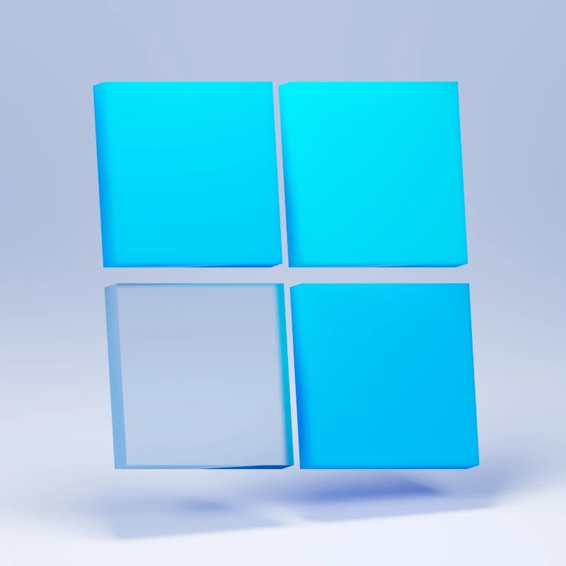 Blaues Microsoft-Symbol