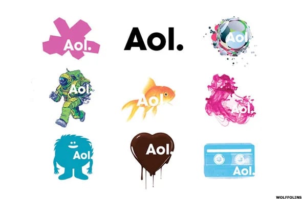 AOL dynamic logo for increased brand value