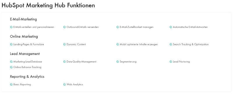 E-Mail-Kampagnenmanagement hubspot funktionen