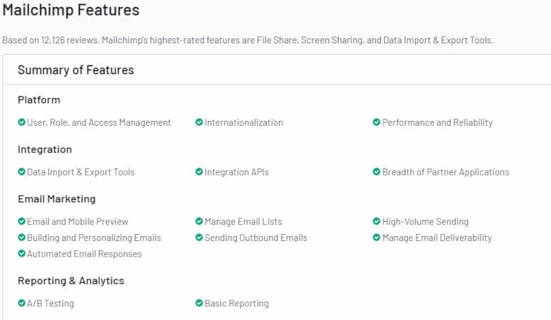 Email campaign management tools mailchimp features