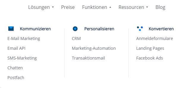 E-Mail-Kampagnenmanagement  sendinblue funktionen